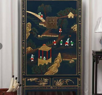 古代田野图案高柜